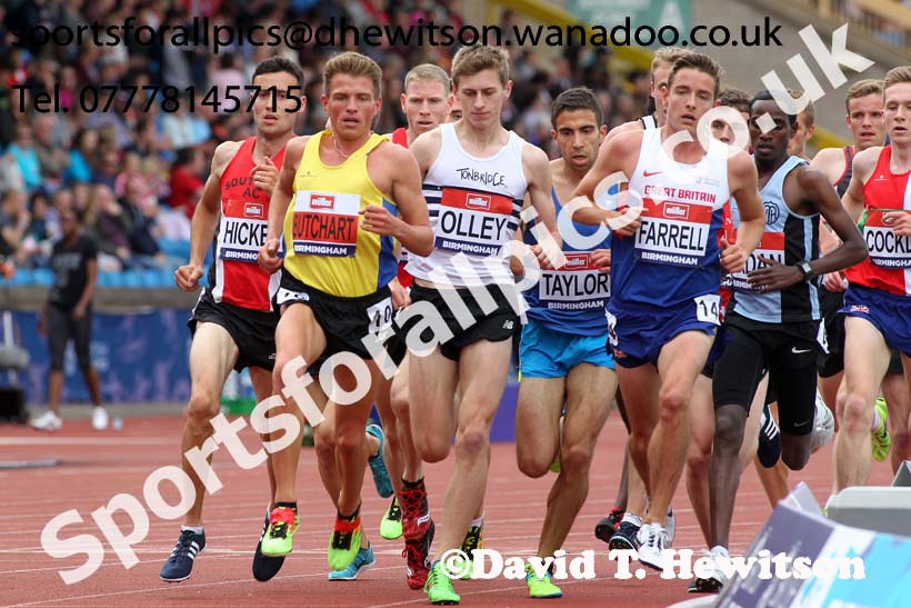 Mens 5000 metres, British Championships, Birmingham. Photo: David T. Hewitson/Sports for All Pics